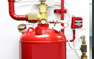 Gas fire suppression system